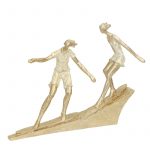 "POLYRESIN 11"" SURFING COUPLE,WHITE / G