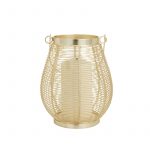 "MTL LANTERN GLD 7""W, 9""H 23529"