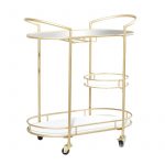 "MRBL MTL BAR CART 31""W, 33""H 39746"