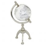 "ALUM SILVER GLS GLOBE 5""W, 12.25""H 67