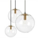 LAMPARA COLGANTE PL002 GOLD/CLEAR 20CM