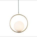 LAMPARA COLGANTE PL029 WHITE/GOLD 35CM